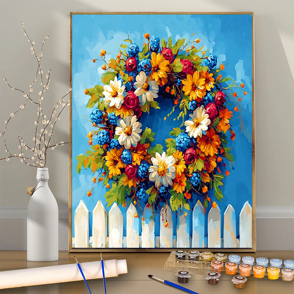 1 шт. синяя стена с цветочным венком и забором, набор для акриловой цифровой живописи «сделай сам», для начинающих, рамка для домашнего декора стен в комплект не входит
1 шт. синяя стена с цветочным венком и забором, набор для акриловой цифровой живописи «сделай сам», для начинающих, рамка для домашнего декора стен в комплект не входит