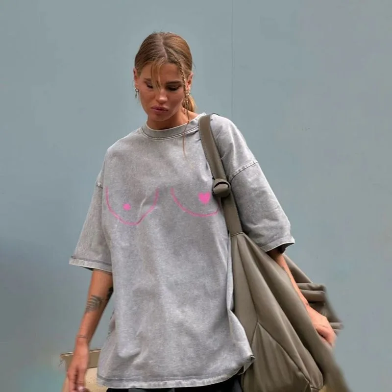 Summer Clothes Women 2024 Funny Graphic T Shirts Y2k Loose Casual Oversized Short Sleeve Tee Streetwear Hip Hop Hole Crop Top
Summer Clothes Women 2024 Funny Graphic T Shirts Y2k Loose Casual Oversized Short Sleeve Tee Streetwear Hip Hop Hole Crop Top