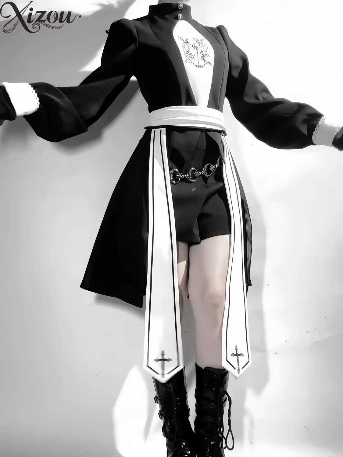 Gothic Lolita Suit Long Sleeve Long Coat with Shorts Se Halloween Cosplay Outfit2026 Spring Autumn Women's Two-Piece Sets
Gothic Lolita Suit Long Sleeve Long Coat with Shorts Se Halloween Cosplay Outfit2026 Spring Autumn Women's Two-Piece Sets