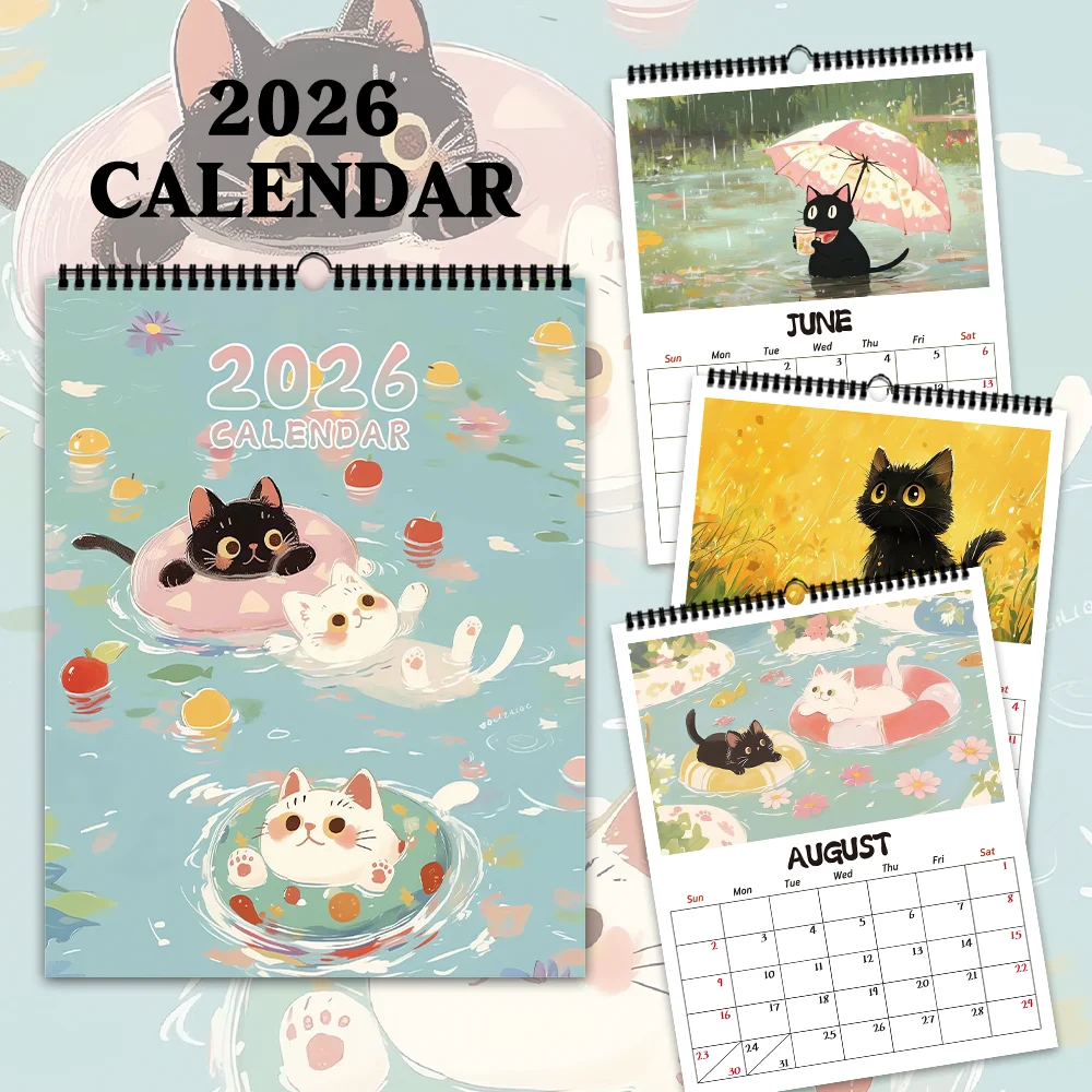 1pc, 2026 Adorable Healing Black Cat Series Wall Calendar, Cat Calendar, 12 Different Designs, Wall Calendar, Birthday, Christma
1pc, 2026 Adorable Healing Black Cat Series Wall Calendar, Cat Calendar, 12 Different Designs, Wall Calendar, Birthday, Christma