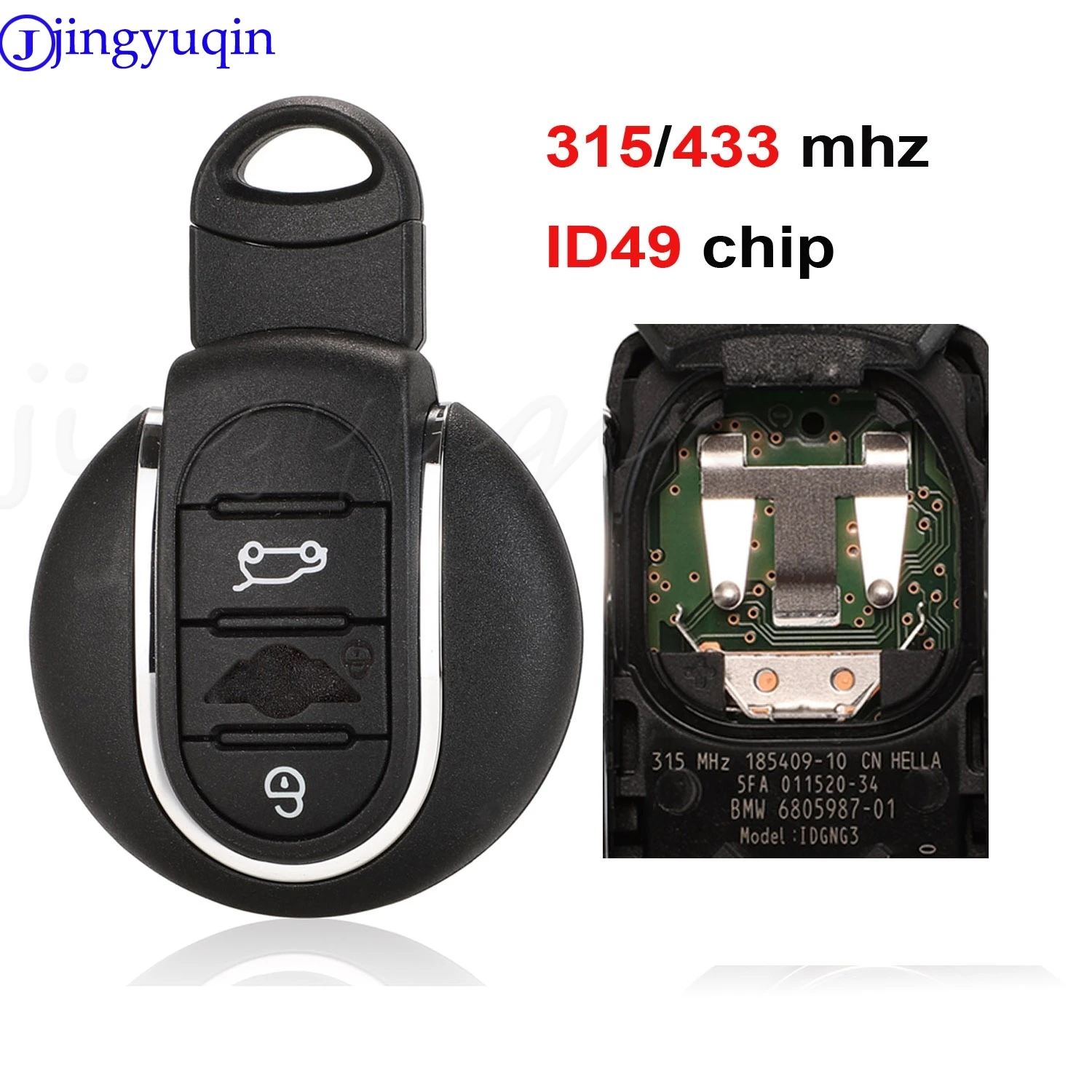 jingyuqin Replacement Smart Remote Key Fob 3 Button 315MHz / 433MHz For Bmw Mini Cooper 2016 2017
jingyuqin Replacement Smart Remote Key Fob 3 Button 315MHz / 433MHz For Bmw Mini Cooper 2016 2017