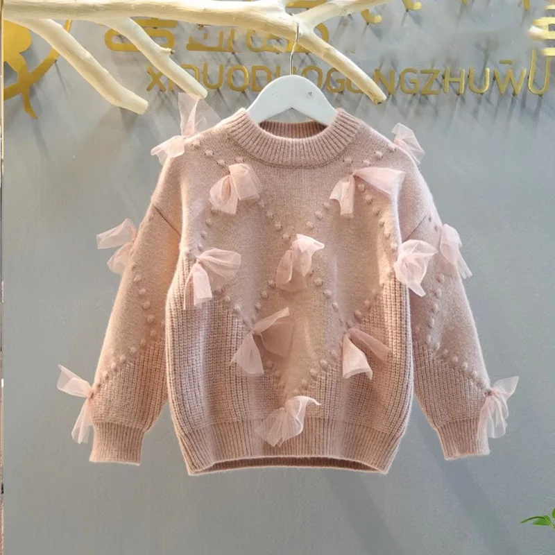 4-14Y Girls Winter Sweaters 2025 New Fashionable Sweetheart Soft and Comfy Solid Color Tulle Bowknot Sweater Spring Autumn
4-14Y Girls Winter Sweaters 2025 New Fashionable Sweetheart Soft and Comfy Solid Color Tulle Bowknot Sweater Spring Autumn