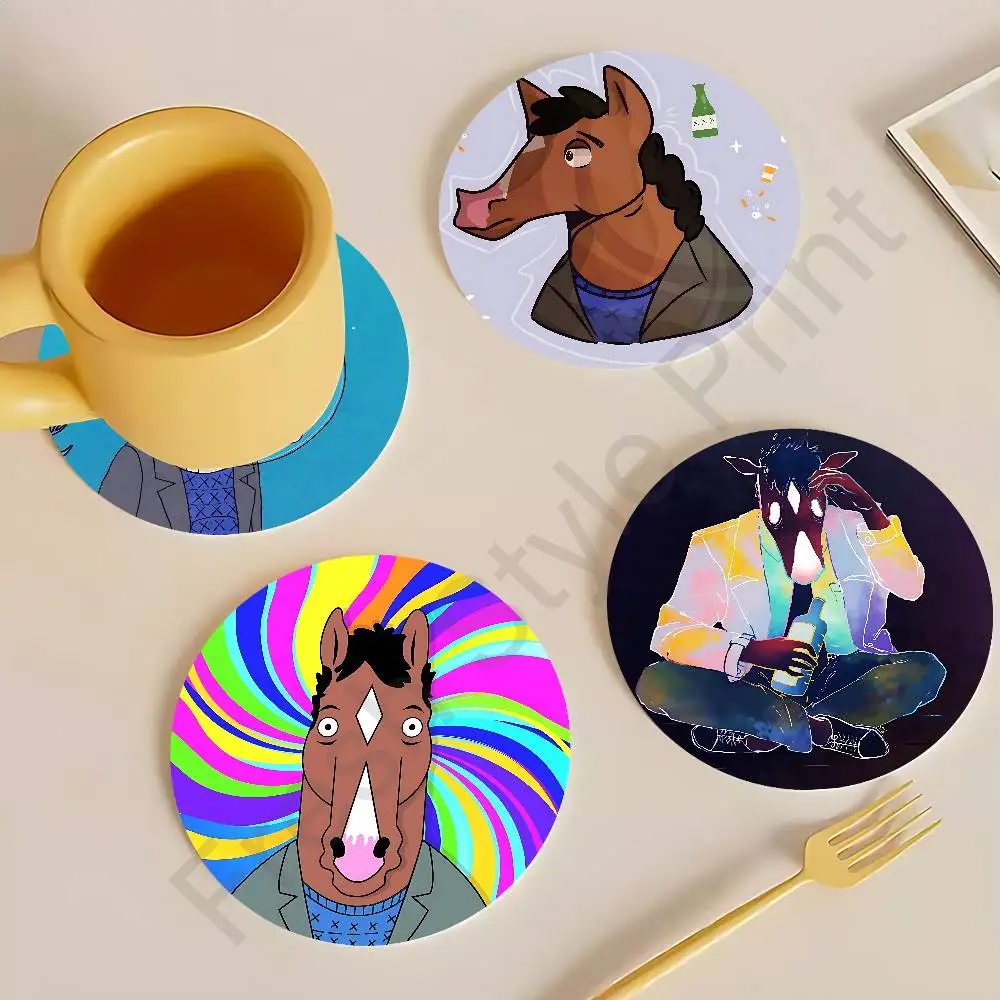 B-BoJack H-Horseman Heat Resistant Round Wooden Coasters Non-slip Drink Cafe Decoration 2D Flat Color Print Coasters
B-BoJack H-Horseman Heat Resistant Round Wooden Coasters Non-slip Drink Cafe Decoration 2D Flat Color Print Coasters