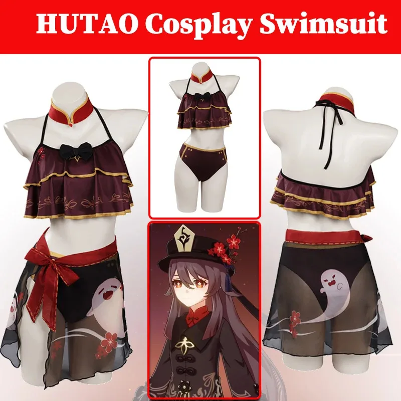 Hutao Cosplay Swimsuits Anime Game Genshi Impact Roleplay Tube Top Shorts Jumpsuit Summer Beach Swimwear Halloween Carnival Suit
Hutao Cosplay Swimsuits Anime Game Genshi Impact Roleplay Tube Top Shorts Jumpsuit Summer Beach Swimwear Halloween Carnival Suit