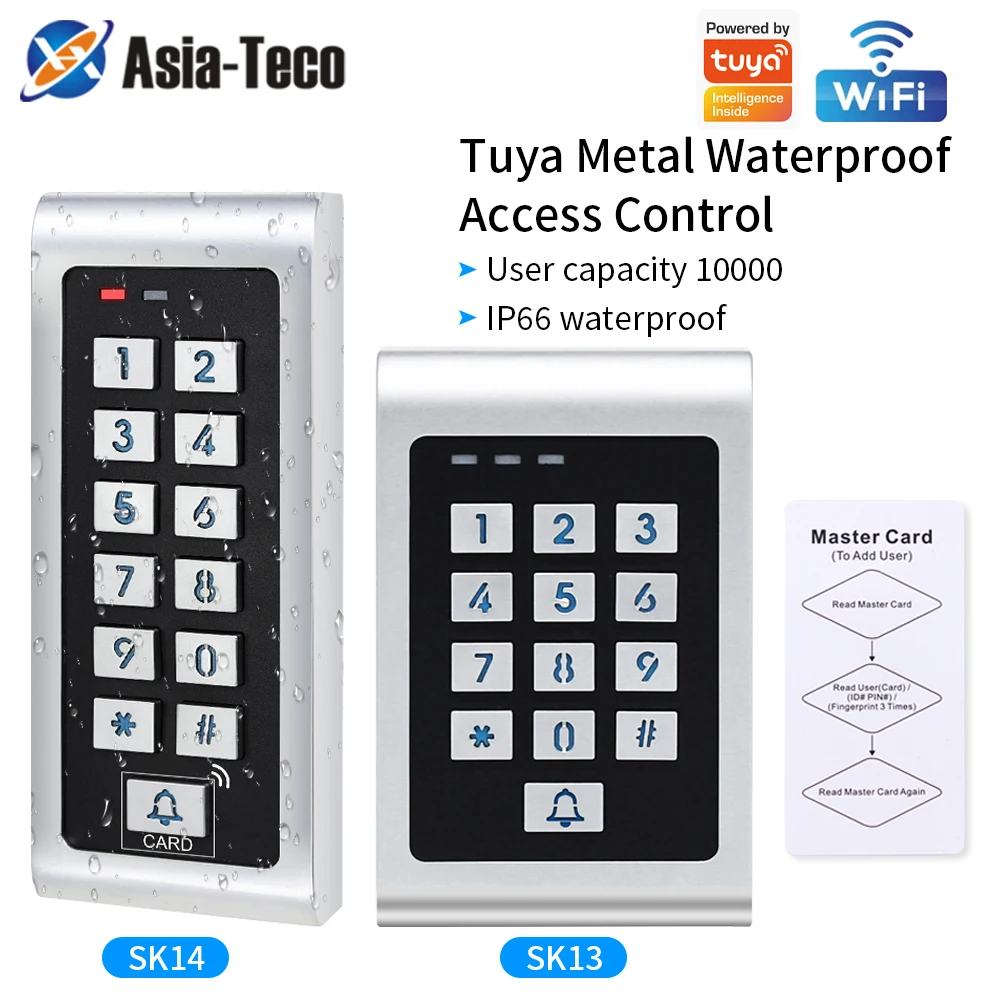 Wifi Metal Access Control RFID Keypad Backlight Anti Tamper Password Remote Unlock 125Khz RFID Card Supports Tuya Application
Wifi Metal Access Control RFID Keypad Backlight Anti Tamper Password Remote Unlock 125Khz RFID Card Supports Tuya Application