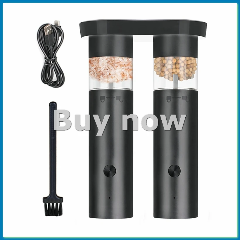 Электрический набор для измельчения соли и перца, автоматическая мельница с регулируемой степенью помола для кухни и барбекю, солонки и перечницы - ABLL
Электрический набор для измельчения соли и перца, автоматическая мельница с регулируемой степенью помола для кухни и барбекю, солонки и перечницы - ABLL