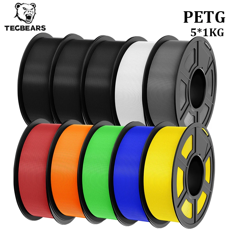 TECBEARS PETG Filament 1.75MM 10Rolls Multi Color PETG 3D Printer Filament No Bubble for FDM DIY Gift Material Fast Shipping
TECBEARS PETG Filament 1.75MM 10Rolls Multi Color PETG 3D Printer Filament No Bubble for FDM DIY Gift Material Fast Shipping