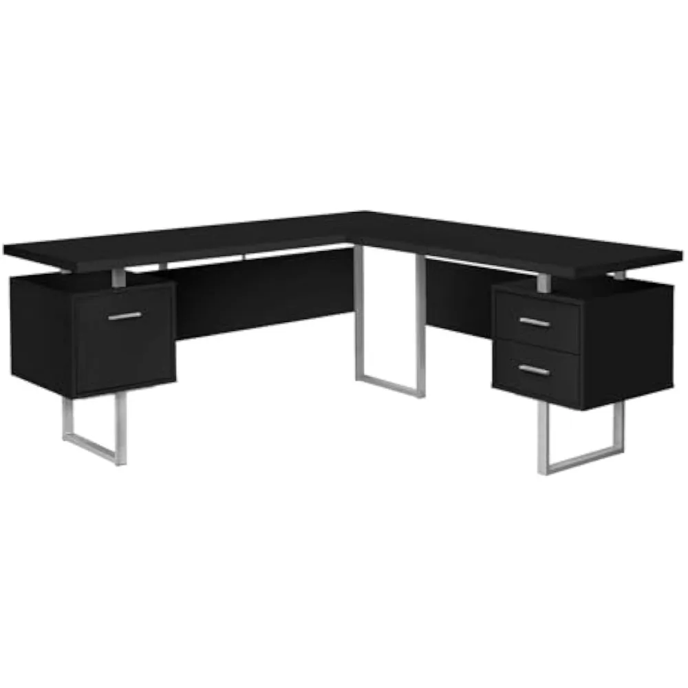 "Corner Computer Desk for Home Office, 70" Workstation with Storage Drawers, Suitable for Left or Right Setup, Grey Metal Frame
"Corner Computer Desk for Home Office, 70" Workstation with Storage Drawers, Suitable for Left or Right Setup, Grey Metal Frame