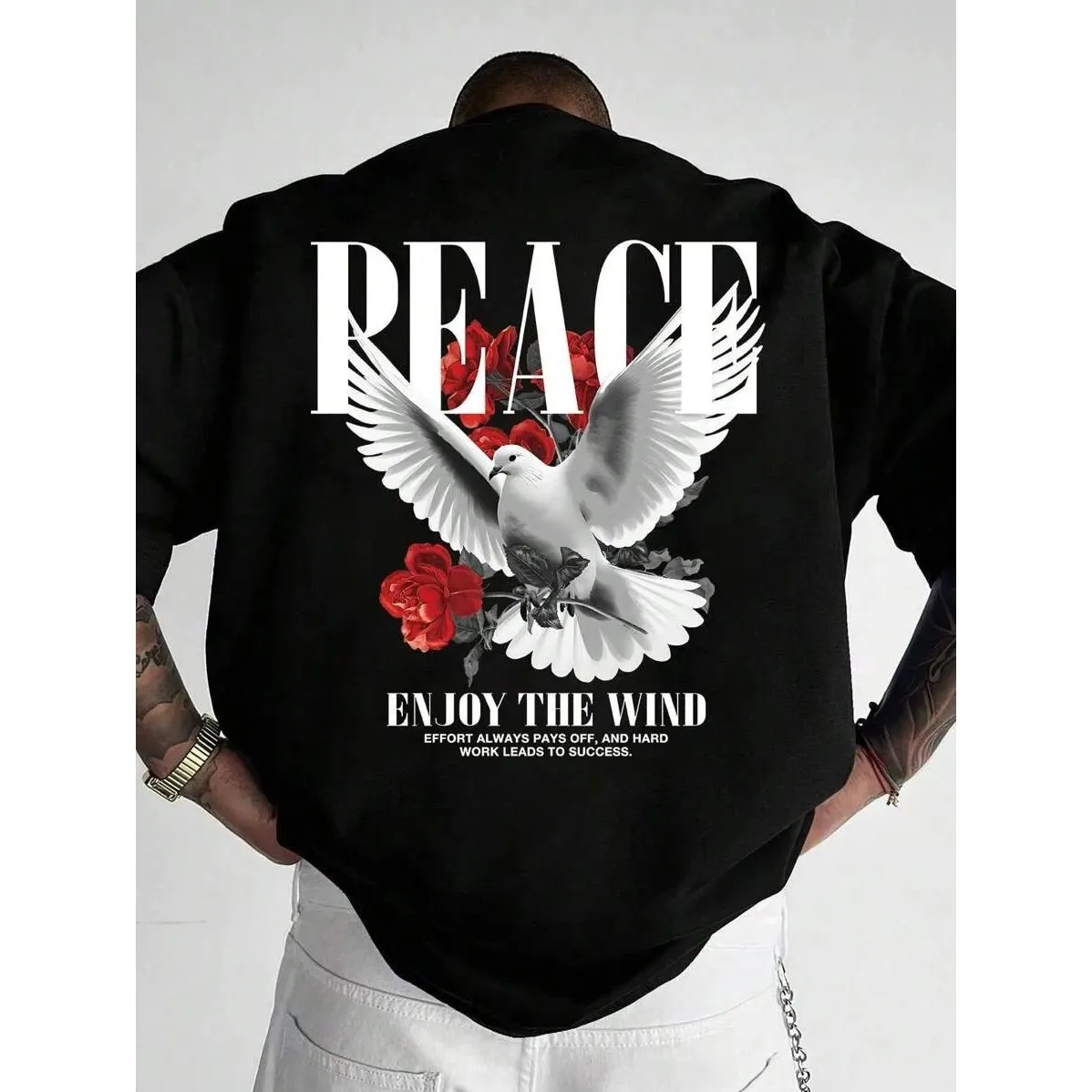 Peace Pigeon Rose Men Women Unisex Cotton T-shirt Luxury Pure Cotton High Quality High Street Trend Family Clothing Parent-child
Peace Pigeon Rose Men Women Unisex Cotton T-shirt Luxury Pure Cotton High Quality High Street Trend Family Clothing Parent-child