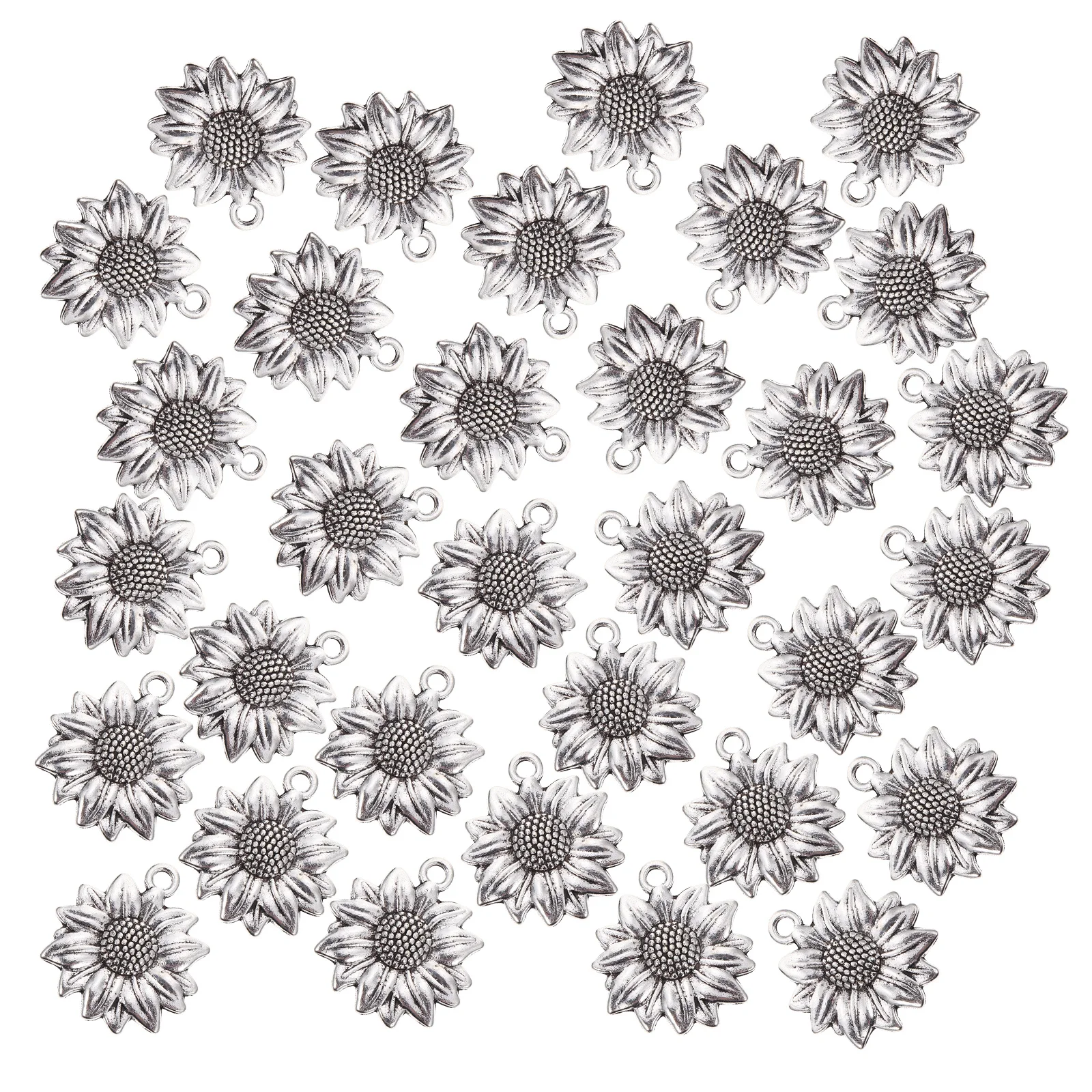 100pcs Alloy Sunflower Jewelry Accessories Durable DIY Bracelet Pendants Silver Decorative Charms for Handmade Projects Metal
100pcs Alloy Sunflower Jewelry Accessories Durable DIY Bracelet Pendants Silver Decorative Charms for Handmade Projects Metal