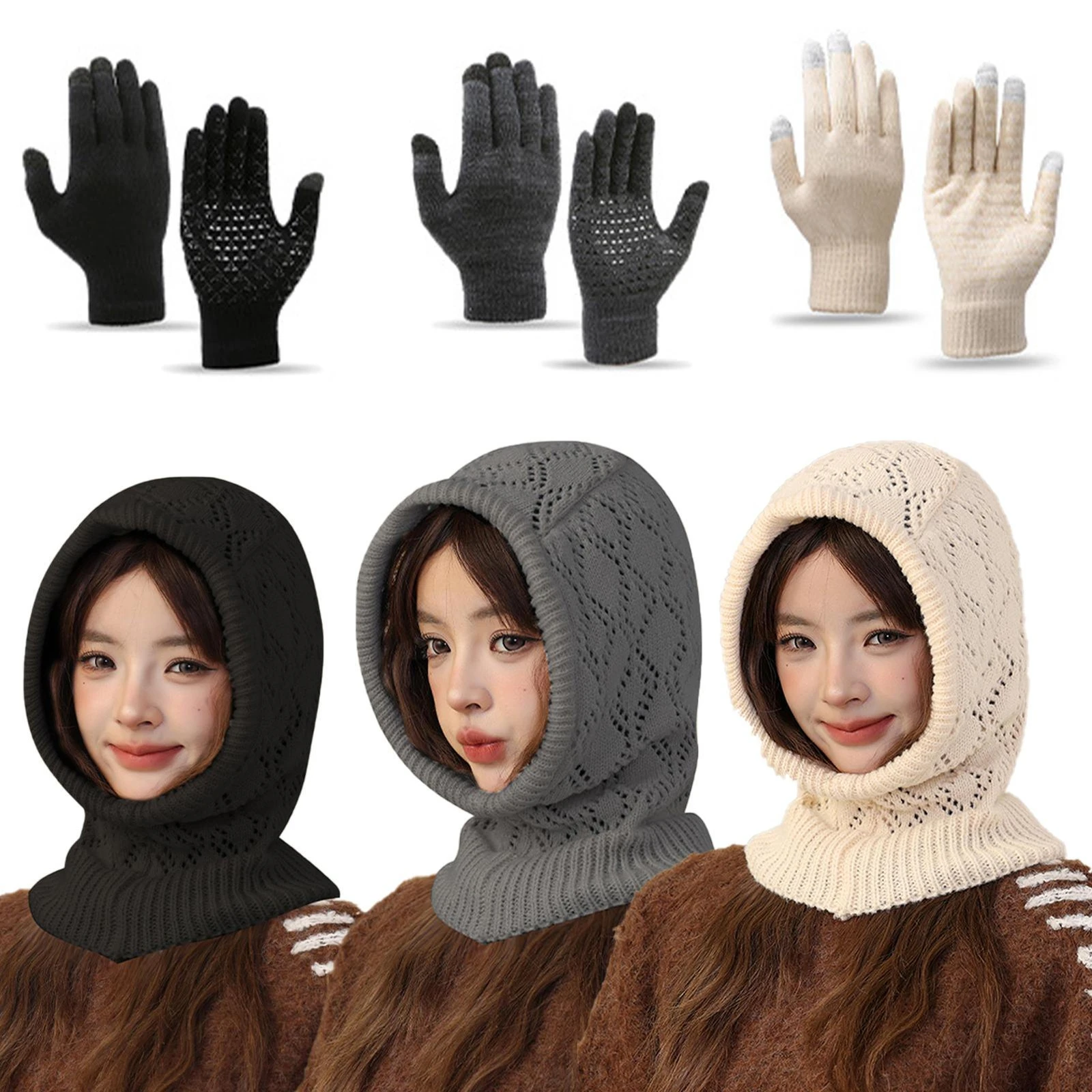 Beanie and Gloves for Women Beanie Hat Glove Set Pure Color Women Winter liberal
Beanie and Gloves for Women Beanie Hat Glove Set Pure Color Women Winter liberal