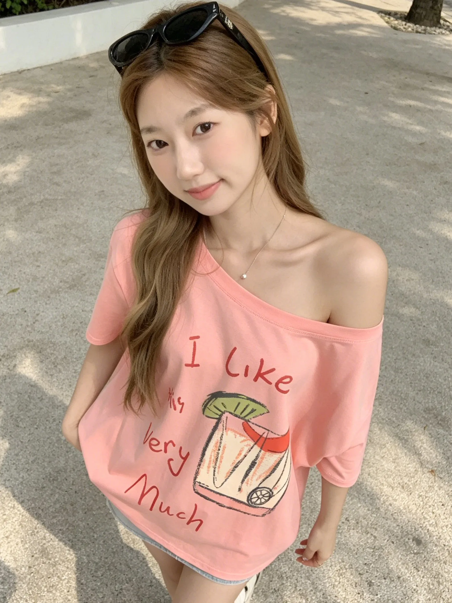 Dopamine Pink Cartoon Letter Print Short Sleeve T-Shirt Women's Loose Slimming Lazy Top Cotton Casual Style round Neck
Dopamine Pink Cartoon Letter Print Short Sleeve T-Shirt Women's Loose Slimming Lazy Top Cotton Casual Style round Neck