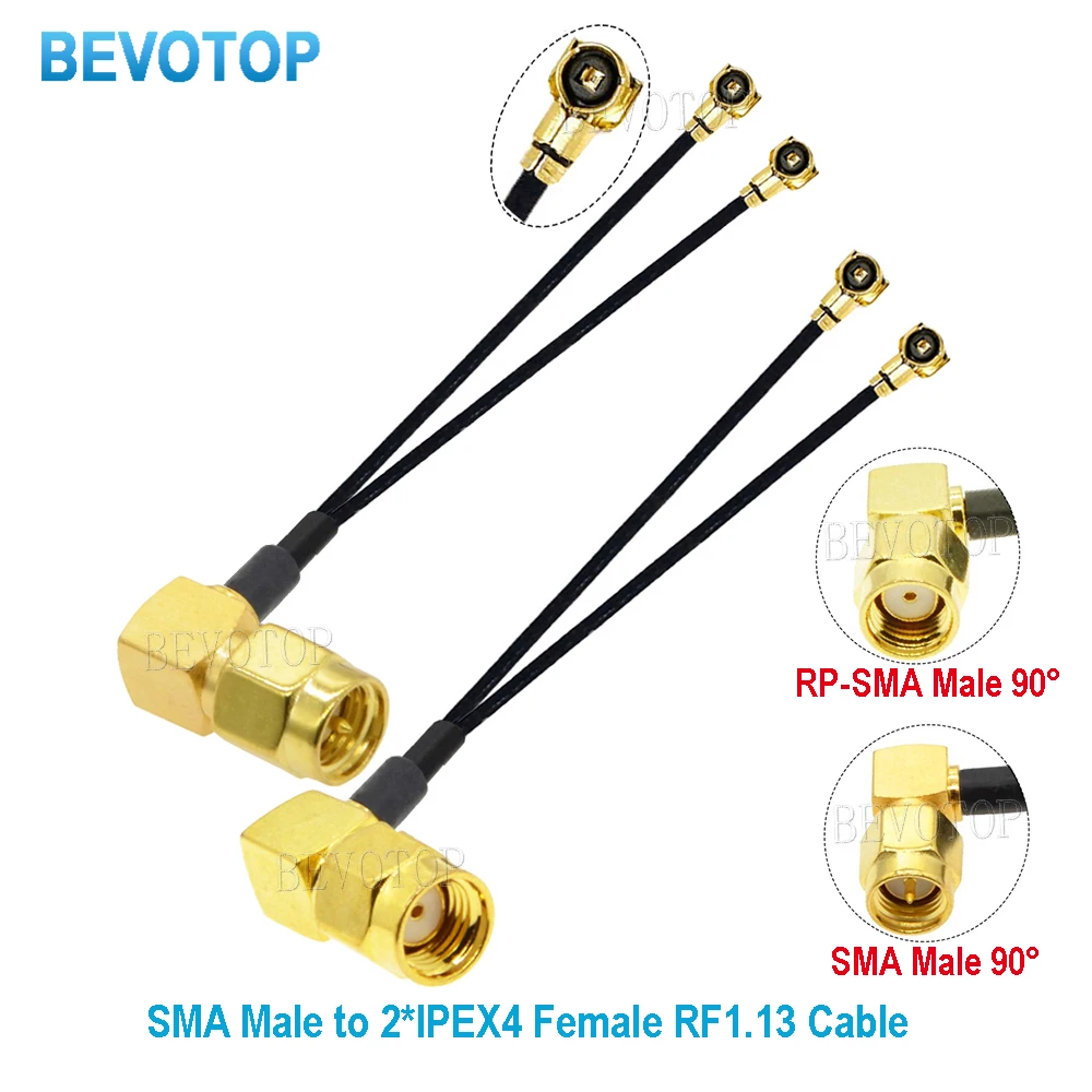10PCS/LOT SMA to MHF4 Splitter Cable SMA Male / Female to 2 * IPEX4 MHF4 Female Jack RF1.13 Cable WIFI Antenna Extension Jumper
10PCS/LOT SMA to MHF4 Splitter Cable SMA Male / Female to 2 * IPEX4 MHF4 Female Jack RF1.13 Cable WIFI Antenna Extension Jumper