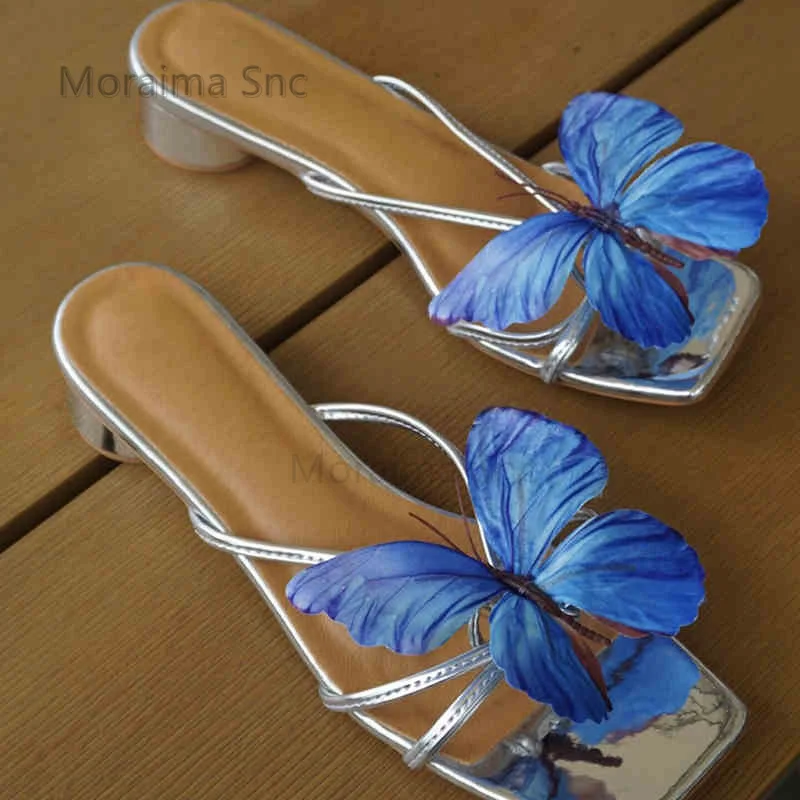 Butterfly Decor Square Toe Women's Slippers Open Toe Low Heel Mixed Colors Beach Shoes Summer Holiday Shoes Outside Slides
Butterfly Decor Square Toe Women's Slippers Open Toe Low Heel Mixed Colors Beach Shoes Summer Holiday Shoes Outside Slides