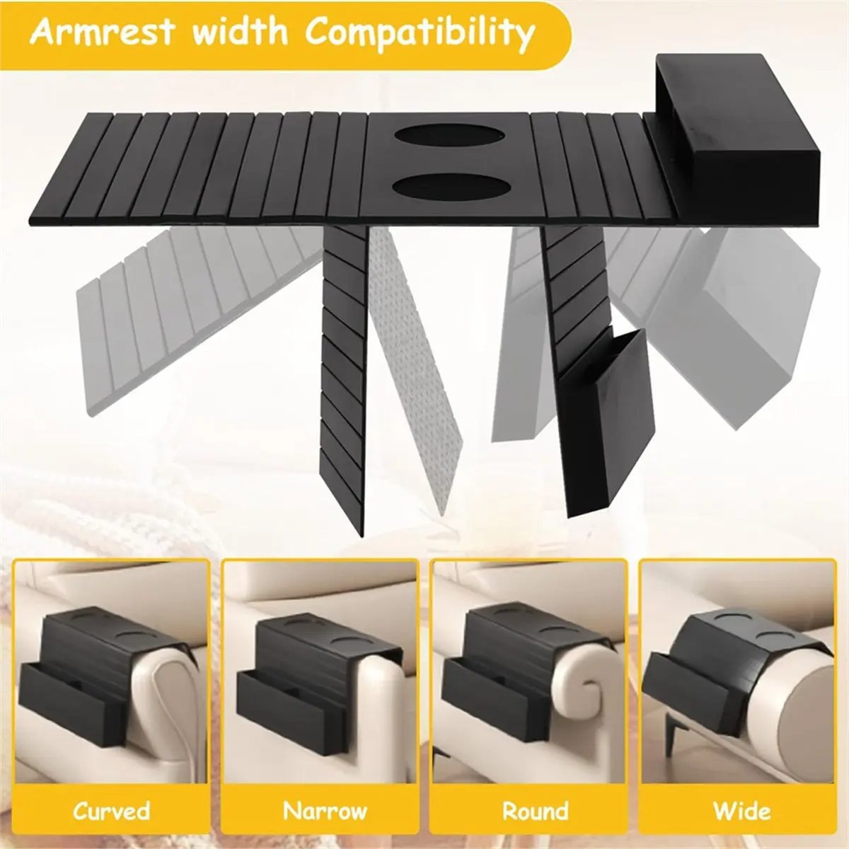 Bamboo Couch Cup Holder Tray Non-Slip Anti-Dropping Couch Arm Tray for Drinks Cellphone TV Remote Snacks
Bamboo Couch Cup Holder Tray Non-Slip Anti-Dropping Couch Arm Tray for Drinks Cellphone TV Remote Snacks