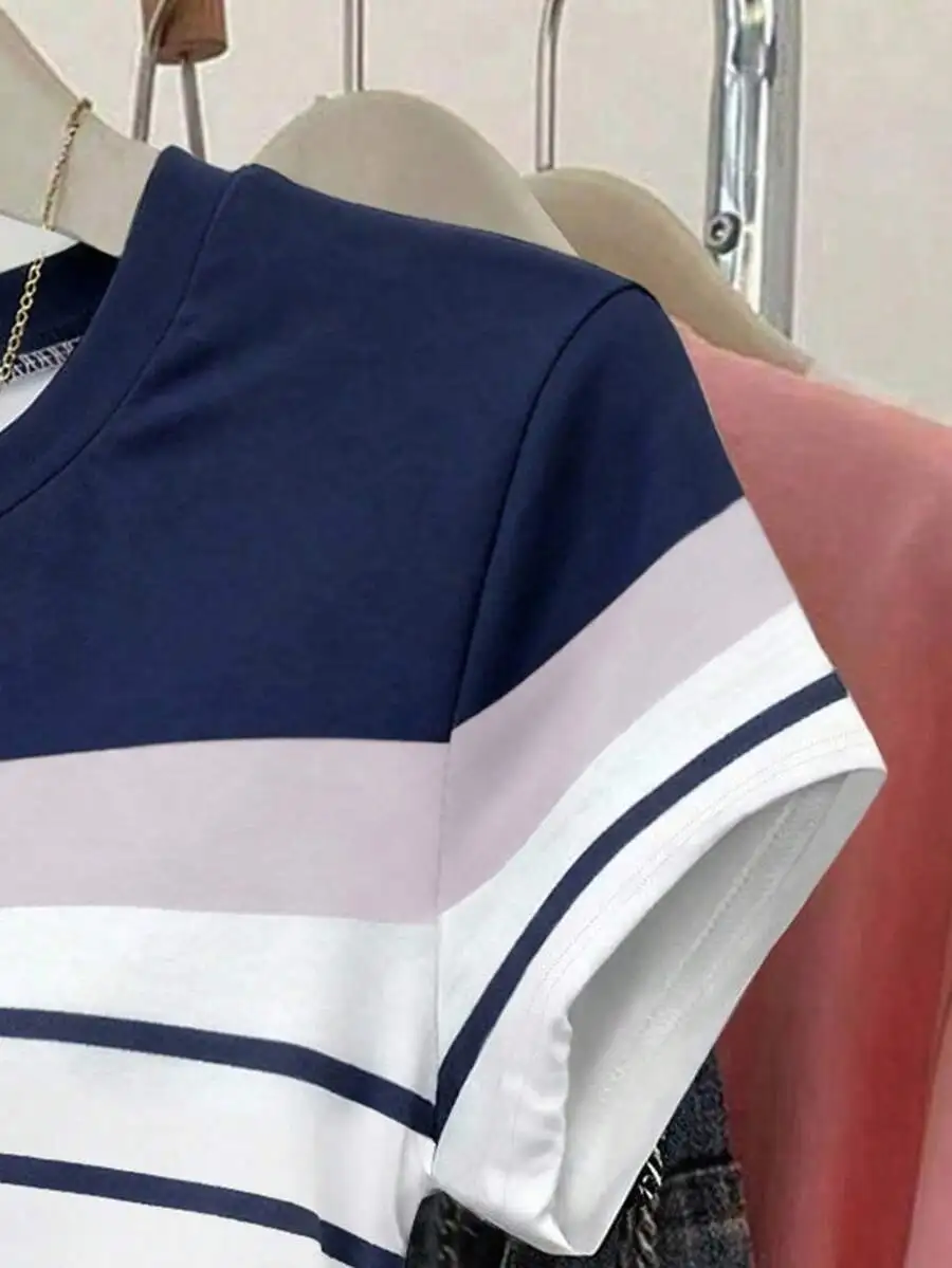 Womens Casual Striped Short Sleeve Dress Blue And White Summer
Womens Casual Striped Short Sleeve Dress Blue And White Summer