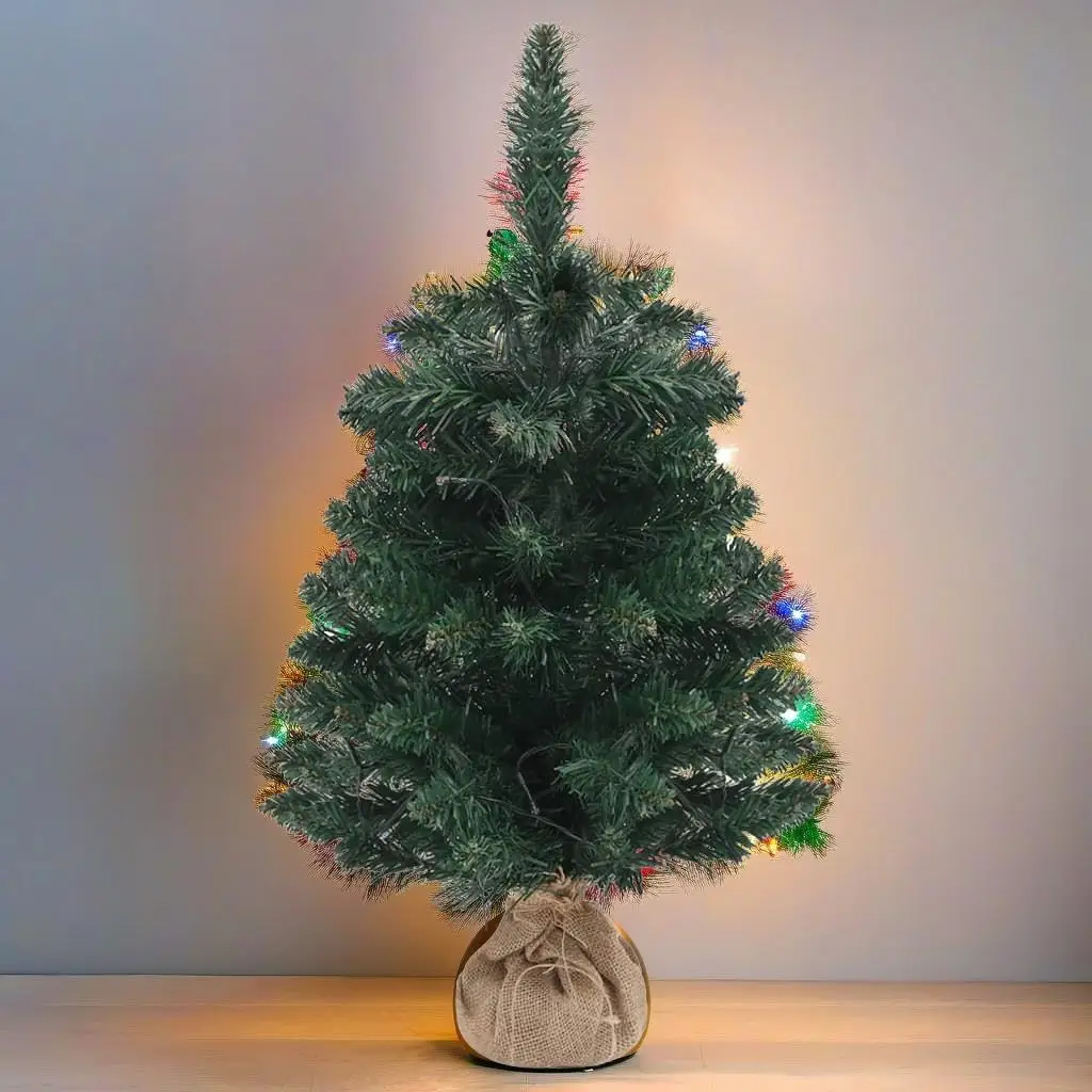 2ft Pre-lit Green Artificial Christmas Tree with Stand - PVC Holiday Decor
2ft Pre-lit Green Artificial Christmas Tree with Stand - PVC Holiday Decor