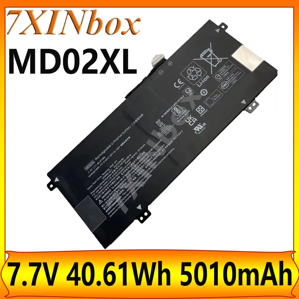 7XINbox 40.61Wh MD02XL 7.7V 5010mAh laptop battery For HP Chromebook X360 12B Series L63999-AC1 HSTNN-OB1N L64430-005
7XINbox 40.61Wh MD02XL 7.7V 5010mAh laptop battery For HP Chromebook X360 12B Series L63999-AC1 HSTNN-OB1N L64430-005