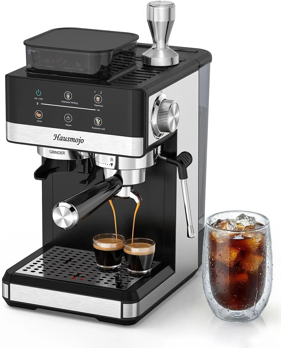 Espresso Machine with Grinder, 20Bar Expresso Coffee Machines with Milk Frother, Professional Compact Stainless Steel Coffee
Espresso Machine with Grinder, 20Bar Expresso Coffee Machines with Milk Frother, Professional Compact Stainless Steel Coffee