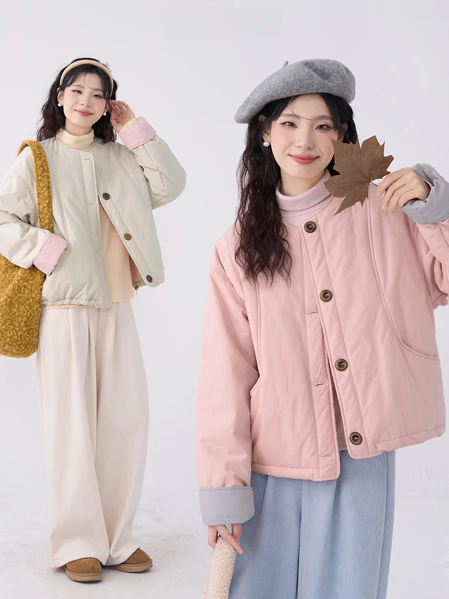 Angel Sub-Color Design Lightweight Cotton Jaet Women Loose Top Trendy round Ne Collar Single Button Closure Long Sve
Angel Sub-Color Design Lightweight Cotton Jaet Women Loose Top Trendy round Ne Collar Single Button Closure Long Sve