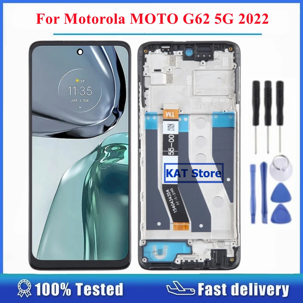 For Motorola Moto G62 5G XT2223 2022 LCD Digitizer Touch Screen Full Assembly With Frame Spare Part Replacement
For Motorola Moto G62 5G XT2223 2022 LCD Digitizer Touch Screen Full Assembly With Frame Spare Part Replacement