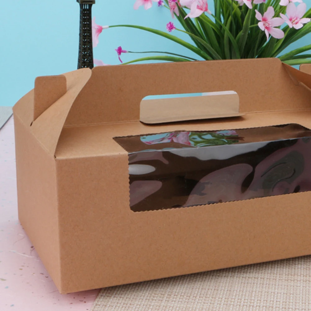 8pcs 6 Cavity Cupcake Boxes Eco-Friendly Food Grade Paper Thick Window Design Insert Carriers Portable Kraft Paper Cake 
8pcs 6 Cavity Cupcake Boxes Eco-Friendly Food Grade Paper Thick Window Design Insert Carriers Portable Kraft Paper Cake
