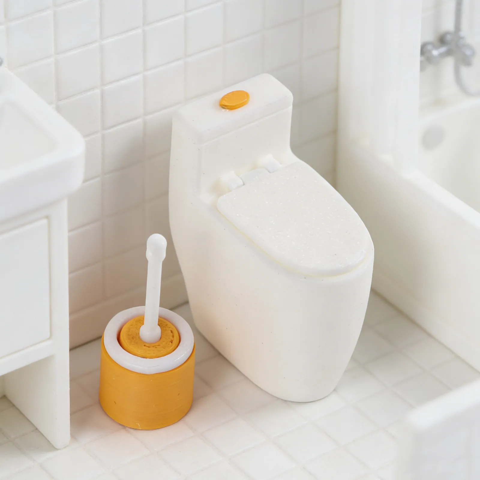 2Pcs Miniature Toilet Seat Set Realistic Plastic Bathroom Furniture Accessory for Dollhouse Small Toilet Decoration DIY Craft
2Pcs Miniature Toilet Seat Set Realistic Plastic Bathroom Furniture Accessory for Dollhouse Small Toilet Decoration DIY Craft