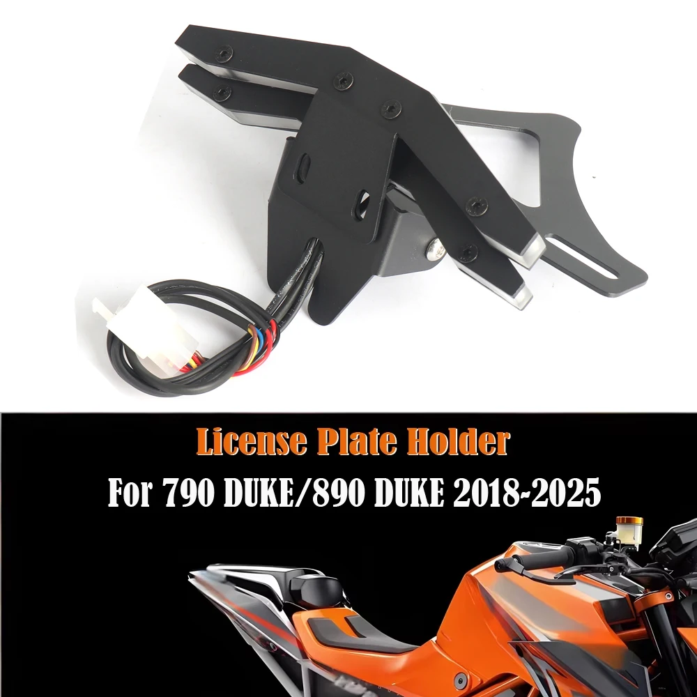 For KTM 790 DUKE/890 DUKE 2018-2025 License Plate Holder Bracket Motorcycle Accessories with LED Turn Signal Light
For KTM 790 DUKE/890 DUKE 2018-2025 License Plate Holder Bracket Motorcycle Accessories with LED Turn Signal Light