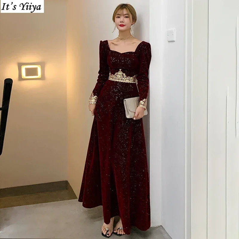 It's Yiiya Customized Evening Dress Wine red Flannel Full Sleeves A-Line Floor-Length Zipper Plus size Woman Formal Party Gowns
It's Yiiya Customized Evening Dress Wine red Flannel Full Sleeves A-Line Floor-Length Zipper Plus size Woman Formal Party Gowns