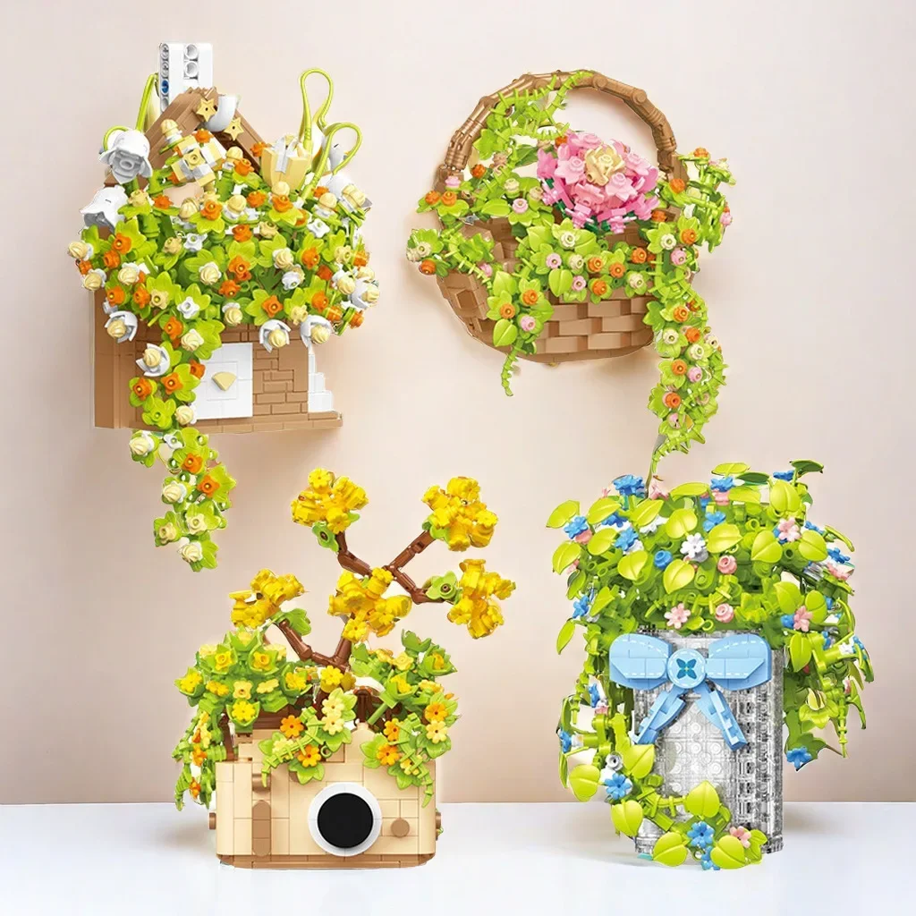 MOC Flower Basket Vine Potted Plant Building Blocks Set Botanical Garden Romantic Toys Decor For Children Birthday Holiday Gifts
MOC Flower Basket Vine Potted Plant Building Blocks Set Botanical Garden Romantic Toys Decor For Children Birthday Holiday Gifts