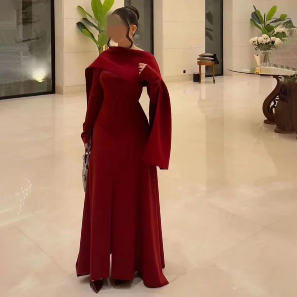 Customized Exquisite Long Sleeve Women Prom Dress Charming Boat Neck Floor Length Party Dress Elegant Women Evening Gown
Customized Exquisite Long Sleeve Women Prom Dress Charming Boat Neck Floor Length Party Dress Elegant Women Evening Gown