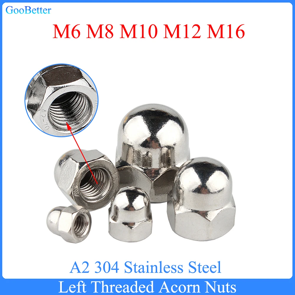 Left Threaded Acorn Nuts M6 M8 M10 M12 M16 A2 304 Stainless Steel Hexagon Dome Acorn Cap Blind Hole Nut Caps Covers
Left Threaded Acorn Nuts M6 M8 M10 M12 M16 A2 304 Stainless Steel Hexagon Dome Acorn Cap Blind Hole Nut Caps Covers