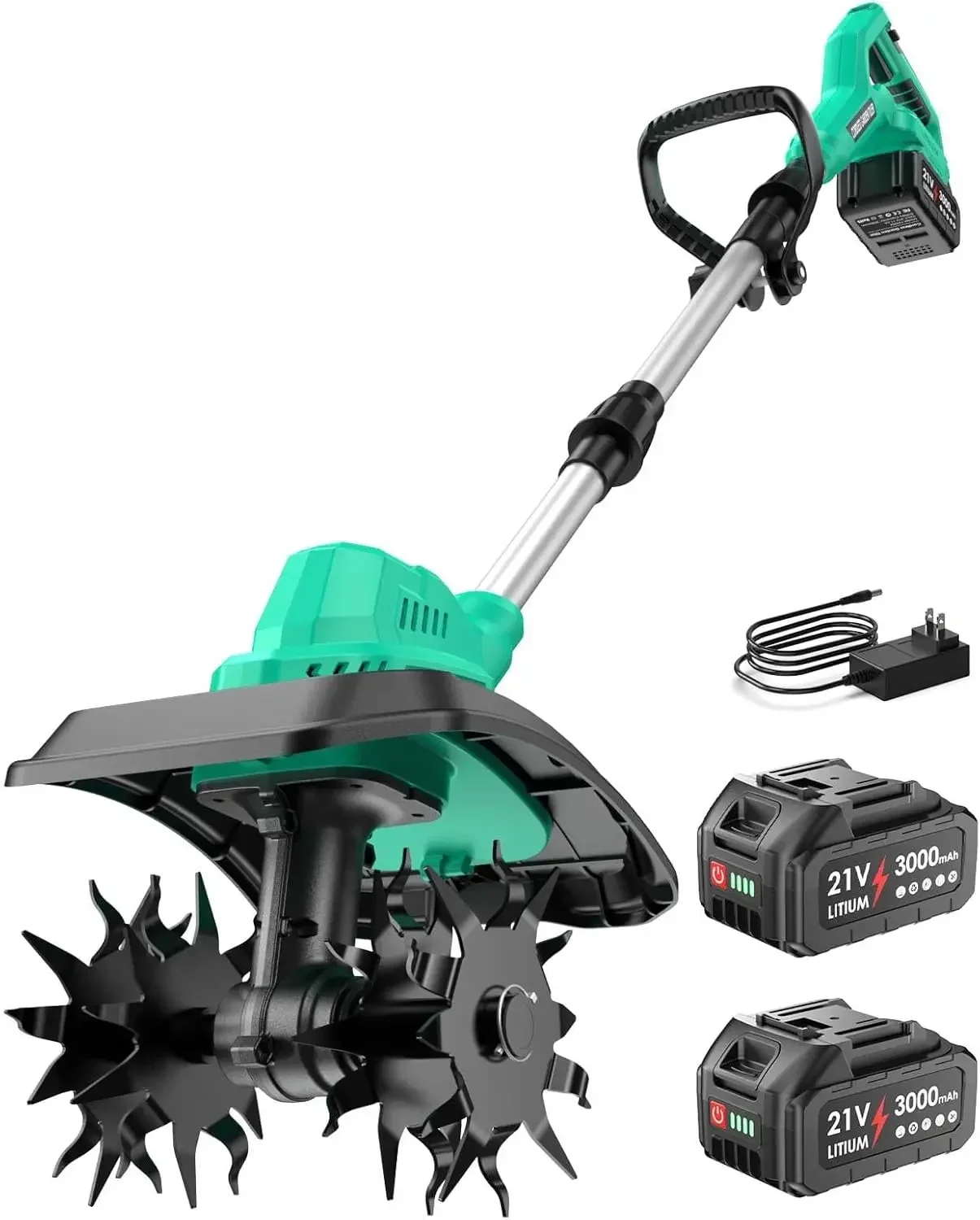 21V Cordless Gardening Tiller Cultivator 350 RPM Electric Tiller 2x30Ah Batteries 9 Inch Width 7 Inch Depth Hand Tiller Soil Cul
21V Cordless Gardening Tiller Cultivator 350 RPM Electric Tiller 2x30Ah Batteries 9 Inch Width 7 Inch Depth Hand Tiller Soil Cul