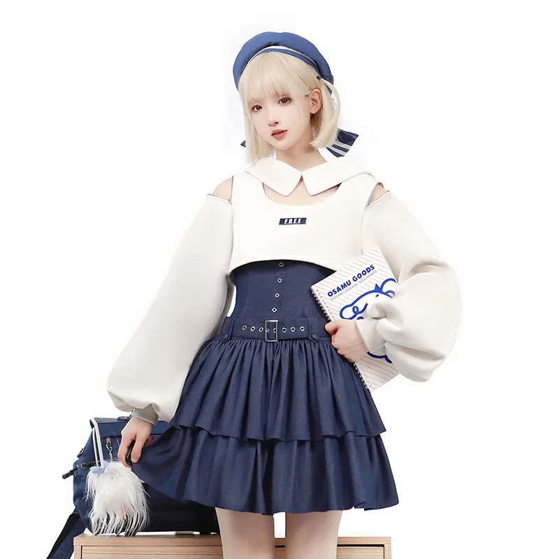 Women Original Design Free Style Lolita Halter Dress Cute Sweet Everyday Wear Girly Vintage Sophisticated Stylish Fresh Soft
Women Original Design Free Style Lolita Halter Dress Cute Sweet Everyday Wear Girly Vintage Sophisticated Stylish Fresh Soft