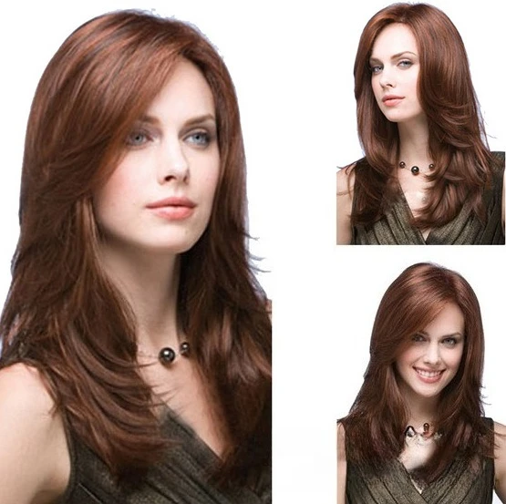 Black long curly brown synthetic wig for women, polyester, slimming long curly hair with side bangs
Black long curly brown synthetic wig for women, polyester, slimming long curly hair with side bangs