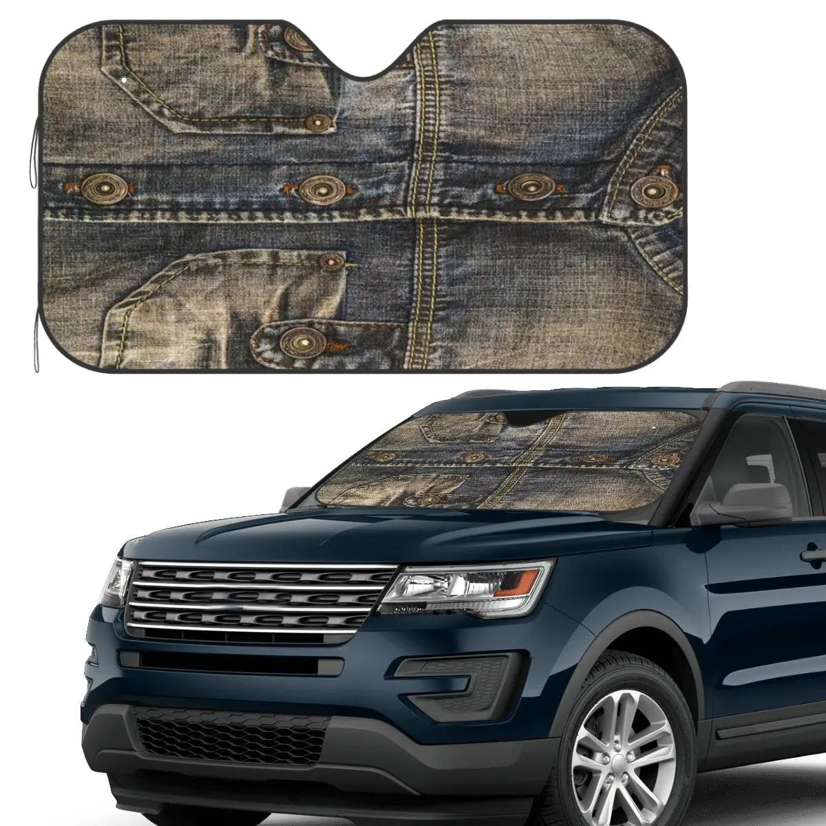 Two Pocket I Love Bluejeans Denim Sunshade Windscreen Car Front Windshield Window Sun Visor Accessories Covers
Two Pocket I Love Bluejeans Denim Sunshade Windscreen Car Front Windshield Window Sun Visor Accessories Covers