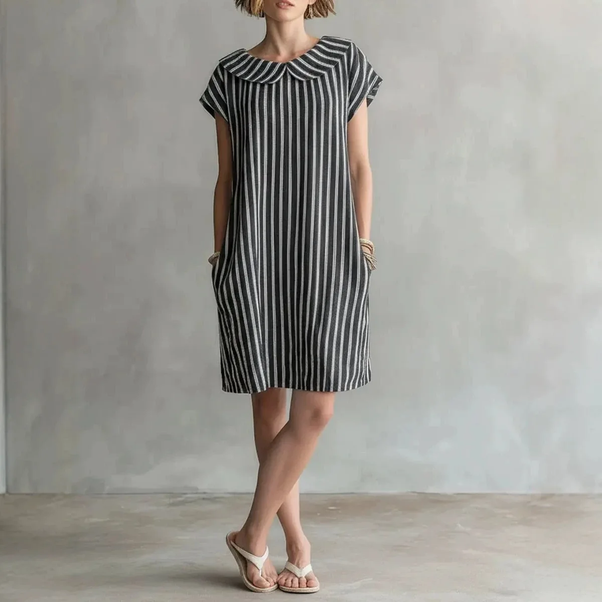 Striped Summer Dress Casual Short Sleeve Dresses Spring Summer Jumpsuit Playsuit
Striped Summer Dress Casual Short Sleeve Dresses Spring Summer Jumpsuit Playsuit