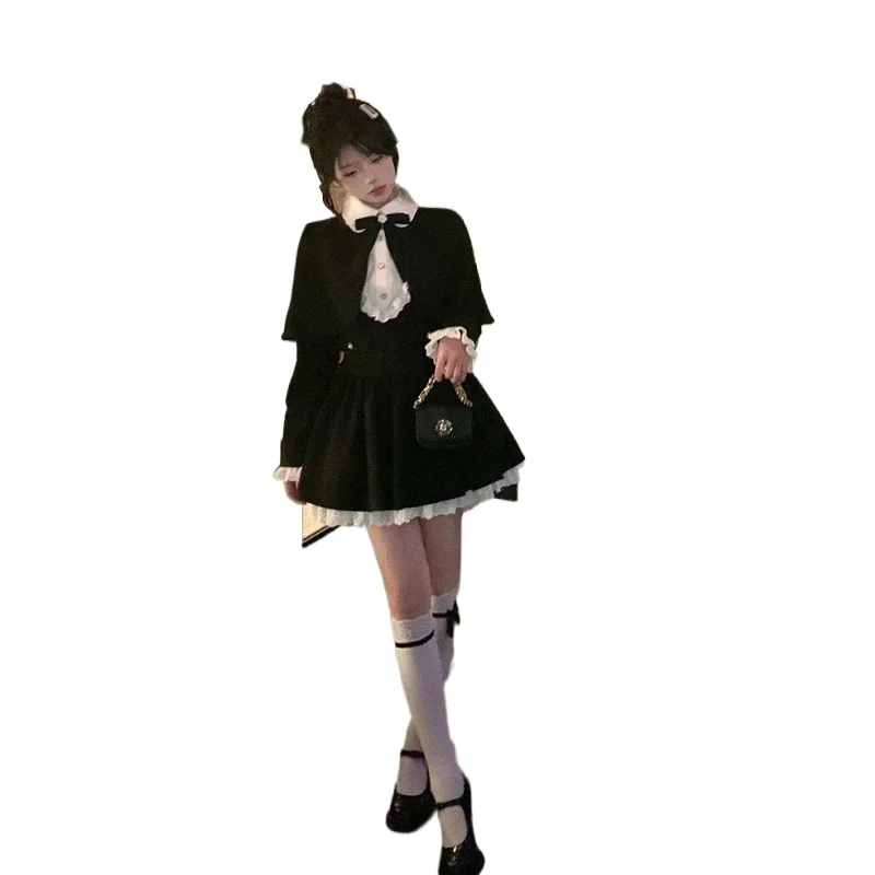 Autumn Cloak Jacket + Long and Short Skirt Two-piece Set, Thousand Gold Style Retro Temperament Suit Skirt High Appearance Level
Autumn Cloak Jacket + Long and Short Skirt Two-piece Set, Thousand Gold Style Retro Temperament Suit Skirt High Appearance Level