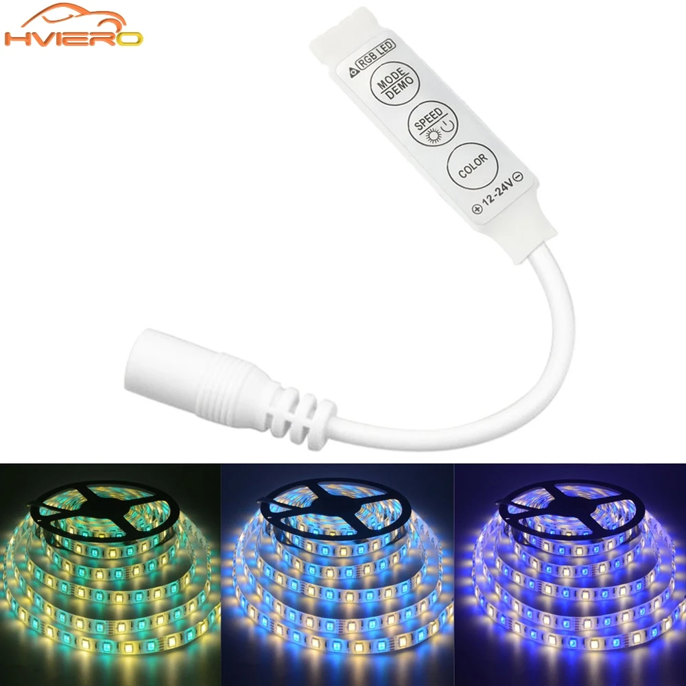 Controller Mini IR 3key LED Light Strip RGB Dimmer Switch DC 12-24V Seven Color Remote Connector Home Atmosphere Decoration Lamp
Controller Mini IR 3key LED Light Strip RGB Dimmer Switch DC 12-24V Seven Color Remote Connector Home Atmosphere Decoration Lamp