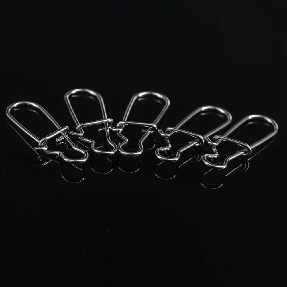 100Pcs Durable Stainless Steel Hook Connectors Fishing Snaps Strong Clips Outdoor Fishing Accessories 
100Pcs Durable Stainless Steel Hook Connectors Fishing Snaps Strong Clips Outdoor Fishing Accessories