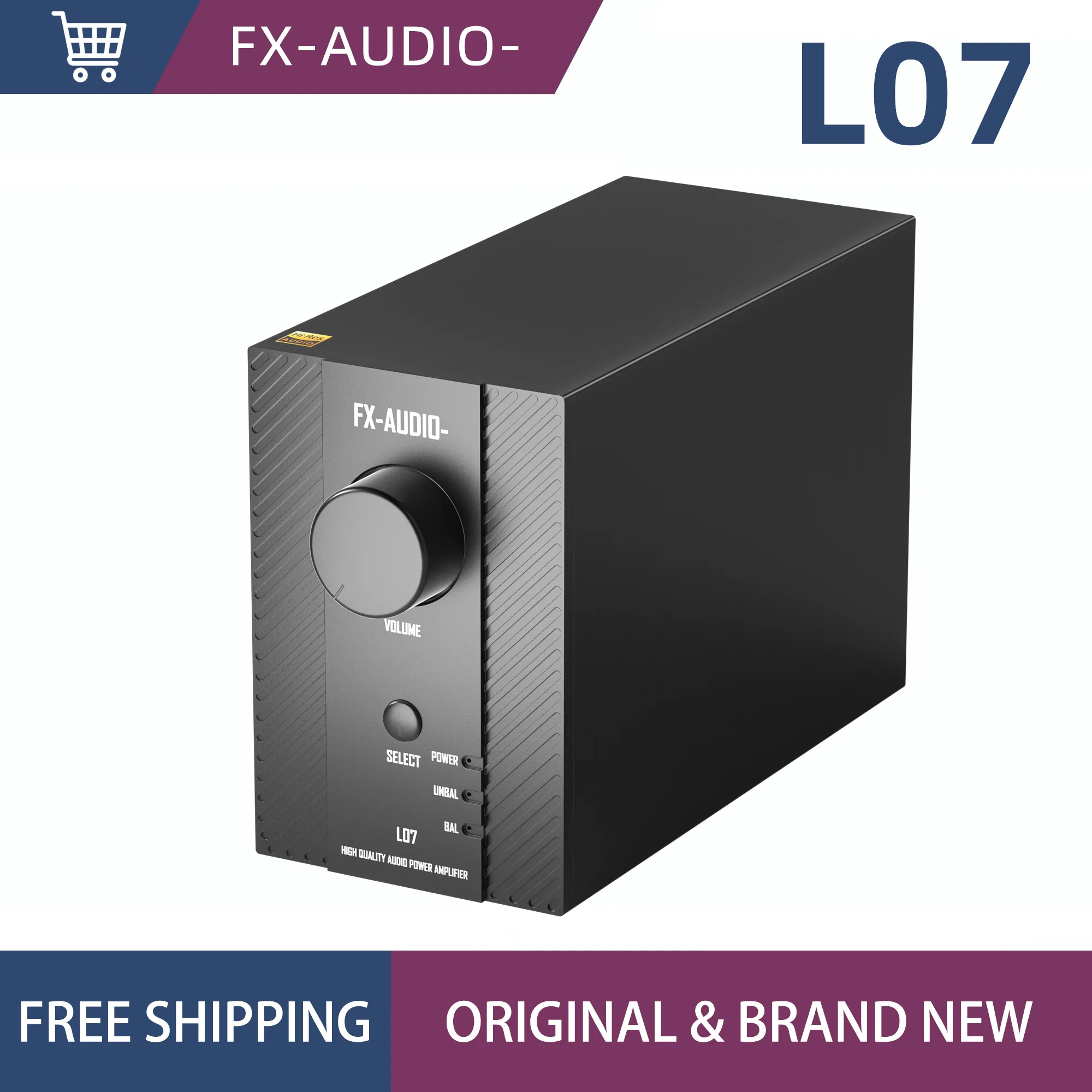 Fx-audio L07 XLR Fully balanced digital power amplifier HIFI 200W High power RCA XLR input BTL 400W home cinema AUDIO amplifier
Fx-audio L07 XLR Fully balanced digital power amplifier HIFI 200W High power RCA XLR input BTL 400W home cinema AUDIO amplifier