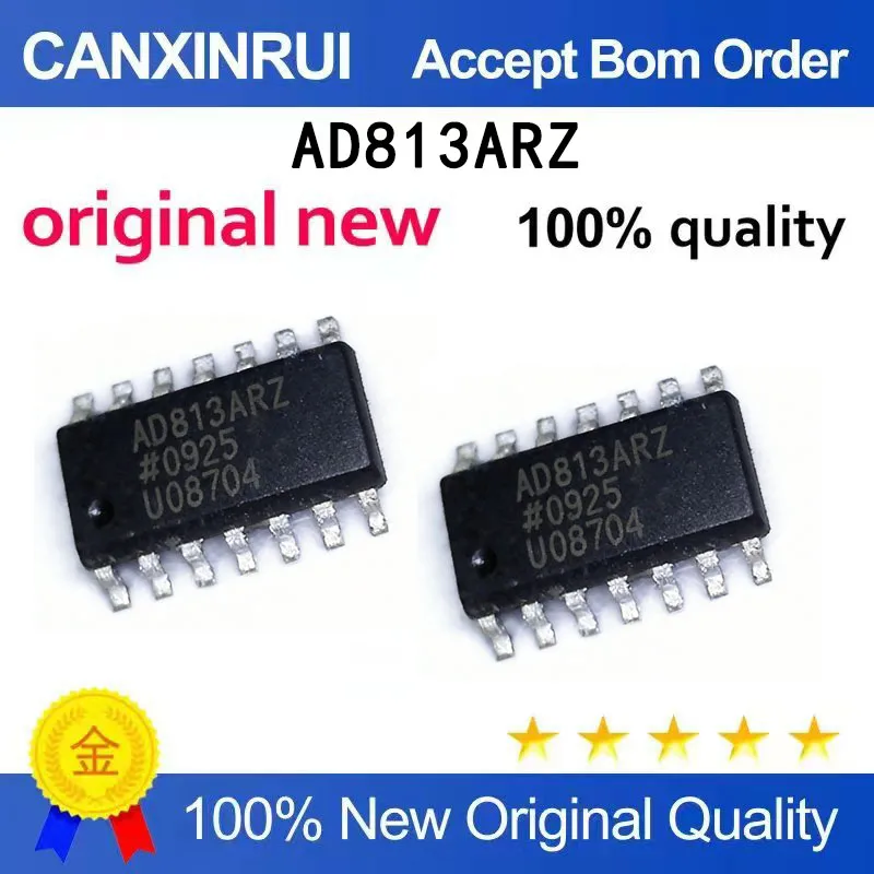(5-100 PCS) New stock AD813ARZ AD813 operational amplifier IC chip SOP-14
(5-100 PCS) New stock AD813ARZ AD813 operational amplifier IC chip SOP-14