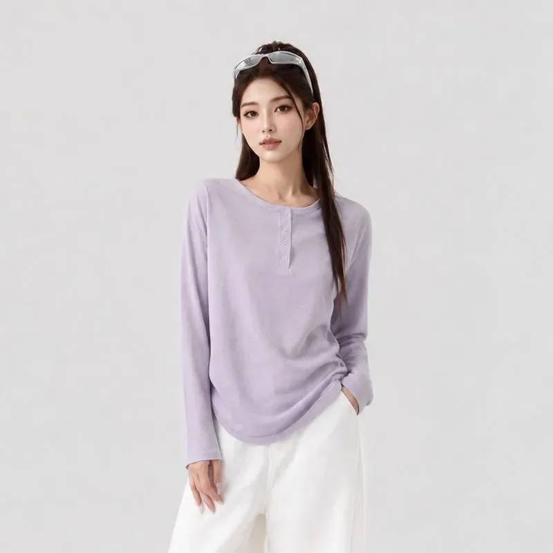 Women's Lazy Casual Spring Summer Snowflake Cotton Henley Neck Loose Long Sleeve Top Sun Protection Blouse Daily Wear
Women's Lazy Casual Spring Summer Snowflake Cotton Henley Neck Loose Long Sleeve Top Sun Protection Blouse Daily Wear