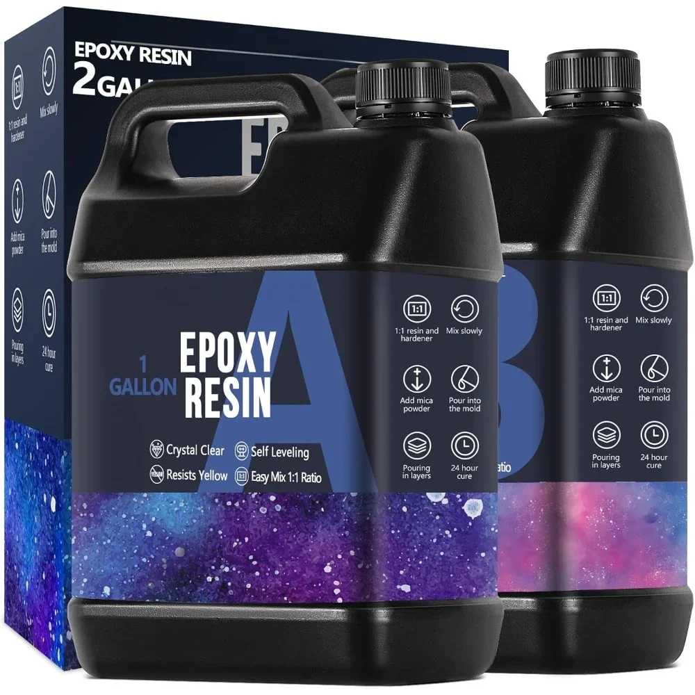 Epoxy Resin - Crystal Clear Epoxy Resin Kit - No Yellowing No Bubble Art Casting Resin for Art Crafts, Jewelry Making
Epoxy Resin - Crystal Clear Epoxy Resin Kit - No Yellowing No Bubble Art Casting Resin for Art Crafts, Jewelry Making