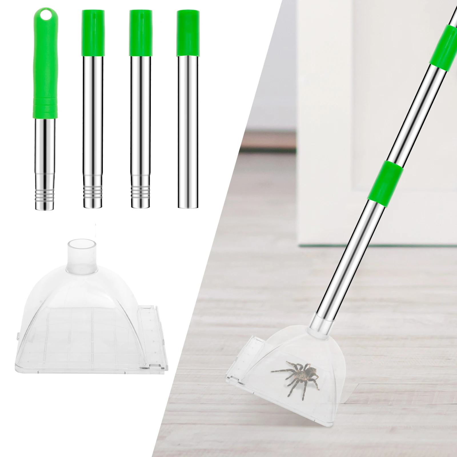 Захват паука с длинной ручкой, 32-дюймовый регулируемый захват для тараканов, многоножки, инструмент для ловли скорпионов в помещении и на открытом воздухе
Захват паука с длинной ручкой, 32-дюймовый регулируемый захват для тараканов, многоножки, инструмент для ловли скорпионов в помещении и на открытом воздухе