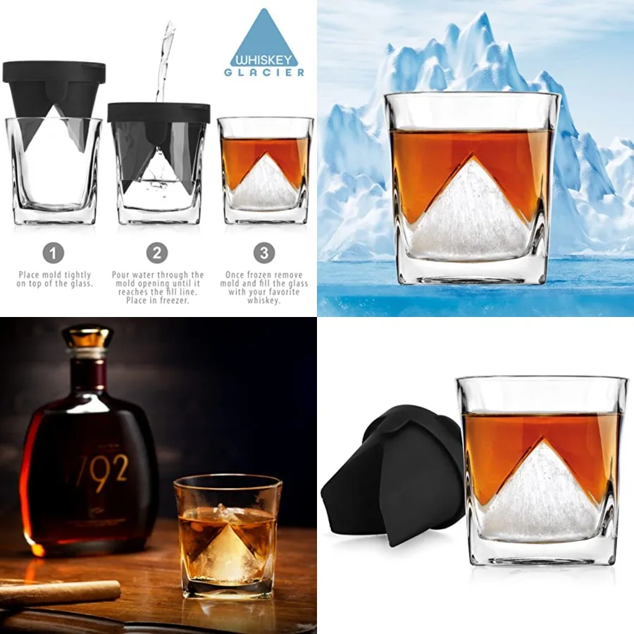 Whiskey Glasses Set, Whiskey Glasses and Silicone Ice Mold, Whiskey Glacier, Old Fashioned Whiskey Glass Tumbler and Ice Form W
Whiskey Glasses Set, Whiskey Glasses and Silicone Ice Mold, Whiskey Glacier, Old Fashioned Whiskey Glass Tumbler and Ice Form W