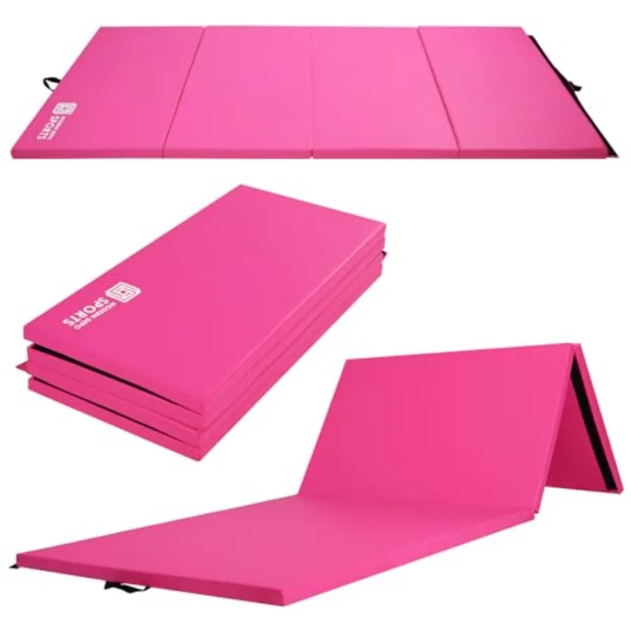 Foldable 8'x4'x2 Gymnastics Mat with 4 Panels Handle Hook Loop Waterproof Cover 100 EPE Core Tumbling Mat for Home Aerobics Yog
Foldable 8'x4'x2 Gymnastics Mat with 4 Panels Handle Hook Loop Waterproof Cover 100 EPE Core Tumbling Mat for Home Aerobics Yog