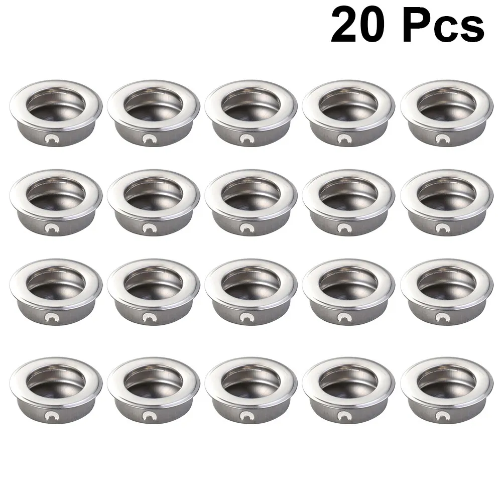 20Pcs Stainless Steel Flush Pull Handles 35Mm Mount Hole Round Recessed Cabinet Door Drawer Sliding Door Pulls Silver Tone
20Pcs Stainless Steel Flush Pull Handles 35Mm Mount Hole Round Recessed Cabinet Door Drawer Sliding Door Pulls Silver Tone