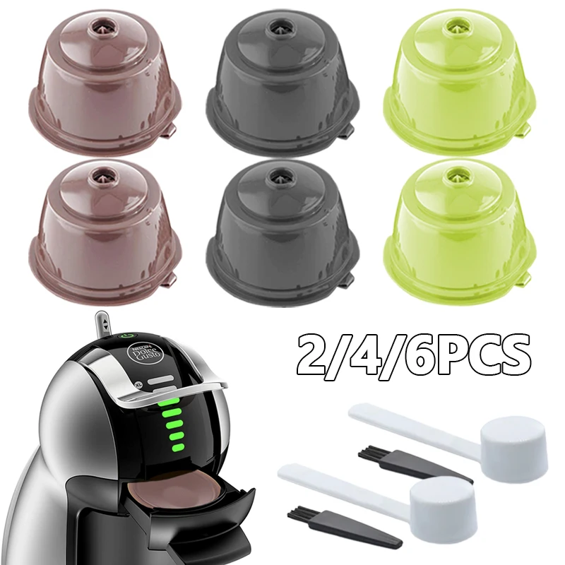 Reusable Coffee Filters Set Refillable Coffee Capsules Pods for Dolce Gusto Coffee Maker with Spoon and Cleaning Brush 2/4/6 PCS
Reusable Coffee Filters Set Refillable Coffee Capsules Pods for Dolce Gusto Coffee Maker with Spoon and Cleaning Brush 2/4/6 PCS