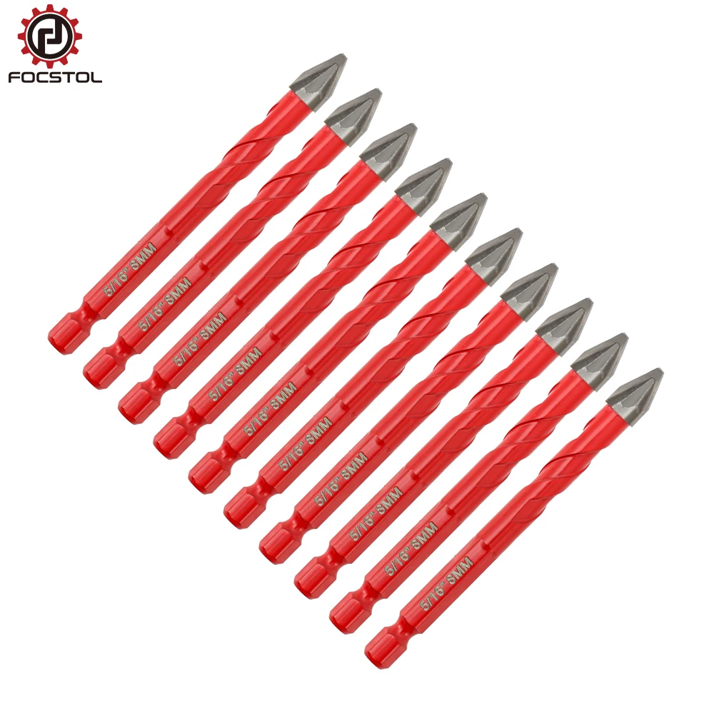 FOCSTOL Сверло с сердечником Quick-Fit, 10 шт., 5-12 мм, твердосплавное эксцентриковое сверло для керамики, мрамора, стекла, дерева, пластика, ПВХ, трубная кольцевая пила
FOCSTOL Сверло с сердечником Quick-Fit, 10 шт., 5-12 мм, твердосплавное эксцентриковое сверло для керамики, мрамора, стекла, дерева, пластика, ПВХ, трубная кольцевая пила